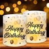 Forbabe 12 portacandele da tavolo per compleanno, uomo e donna, Happy Birthday, decorazione da tavolo per donne, uomini, ragazze, ragazzi, decorazione da tavolo per attività all'aperto, adatto per