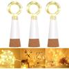 Dumcuw Luci per bottiglia ricaricabili USB, 15 LED caldi con tappo di sughero, filo di rame impermeabile - decori natale, matrimonio, fai-da-te(Bianco Caldo, 3 pz)