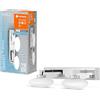 LEDVANCE Apparecchio di illuminazione: SOFFITTO E PARETE DECORATIVO BAGNO CON TECNOLOGIA WIFI /12W, 220…240V, ampiezza fascio luminoso:110, Tunable White, 3000…6500K, materiale: steel/glass,IP44