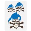 FINGERINSPIRE Stencil con teschio pirata, 21 x 29,7 cm, diverse dimensioni, stencil riutilizzabili con teschio, ossa incrociate, stencil a tema scheletro, per dipingere su pareti, legno, tela,