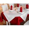 texpot Tovaglia 80 x 80 cm bordeaux con bordo in raso 100% cotone damascato