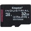 Kingston Technology 32GB microSDHC Industrial C10 A1 pSLC UHS-I Nero