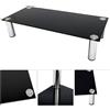 Melko Supporto per TV e monitor in vetro, larghezza 80 cm, portata 30 kg, base cromata - Nero