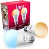 Innr Zigbee E27 LED, funziona con Philips Hue*, lampada intelligente da bianco caldo a bianco freddo 1190lm confezione da 2 pezzi