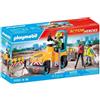 PLAYMOBIL 71751: Operaio edile con rullante a vapore e segnaletica, Action Heroes, Costruzioni, 43 pezzi, adatto dai 4 anni in su