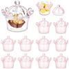 Cyrank 12 PCS Scatola per confetti, Scatola Portaconfetti Trasparente(Rosa) | Riutilizzabile Scatole di Caramelle, scatola regalo di matrimonio Scatola Portaconfetti Corona, scatola di favore