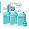 Alkanatur Confezione da 3 filtri ecologici al magnesio Alkanatur Drops a basse emissioni: purifica, ionizza e idrogena, rimuove cloro e metalli pesanti, aggiunge magnesio e ha un pH di 9. Cartucce prive di toss