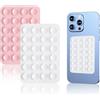Vilbocr Confezione da 2 supporti universali a ventosa, per iPhone, Samsung e altro ancora, autoadesivi, antiscivolo, mani libere per selfie, video e navigatori in auto, con supporto per specchio per bagno