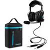 AIRVOICE Aviation Headset for Pilots with Passive Noise Reduction, PNR General Aviation Headset with Comfortable Earpads and Noise Canceling Microphone, for Pilot, Flight School Student, Instructor