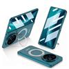 ADVDJBV Magnetic Stand Hinge Case Compatible with Vivo X Fold 6 | Built in Hinge Protection & Screen Protector,360° Rotatable Magnetic Ring Kickstand, Full Body Shockproof Phone Cover(Ye?il)