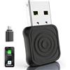 Thalire Connettore Universale Veicolo per Connessione Senza Fili - Compatibile con CarPlay & Android Auto via USB-A/Type-C - Per iOS 10+ e Android 11.0+ - Plug & Play Nero