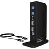 ICY BOX Docking Station USB 3.0 / USB-C (11-in-1) con 2x HDMI & 2x DP (4K 60Hz), 6x USB 3.0 HUB, Gigabit Ethernet, DisplayLink, Dock Universale, IB-DK2252AC