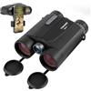 YINMONE Binocolo telemetro laser 10 x 42 per caccia, HD, 1600 m, con misurazione della distanza di velocità, ad alta potenza, IP65, impermeabile, per golf, tiro, escursionismo, avventura all'aperto