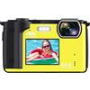 CCZRD Dual Screen Fotocamera Fotografica Da 64 MP Registratore Selfie Videocamera Vlog 4K UHD Zoom 16X Compatta Webcam Live Streaming Cattura Facilmente Momenti Meravigliosi(With 32G,With 2 Batteries-01)