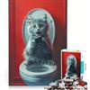 JIANGENNF Puzzle da 1000 pezzi per adulti con tema Tabby che si scambia messaggi gioco rompicapo difficile per rafforzare il legame di coppia 38x26cm