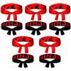 Zcbzbn Set di 12 fasce per capelli ninja, accessori per feste ninja, colore nero e rosso, fascia classica ninja, regalo per feste di compleanno, karate
