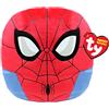 Ty Squishy Beanies Collezione Marvel, Spiderman, Tutti i Tuoi Eroi Preferiti a Forma di Morbido Cuscino di Peluche da Collezionare, Idea Regalo per Grandi e Piccini 22 cm T39254