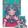 JIANGENNF Puzzle per adulti da 1000 pezzi con ragazza anime natalizia, giocattolo educativo, taglio di precisione, per rafforzare l'amore tra le coppie 38x26cm