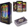 LGWJHCY TarotCard Set con scatola colorata, 78 tarocchi, carta olografica, glitter, Witch, tarocchi, Classic Game, Futuristic Tellta, Divination, Cards, Interactive Board Game, Beginners (English)