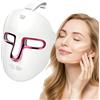 Ruioomeep Maschera facciale a LED a 7 colori, con terapia della luce, ricaricabile senza fili, anti-invecchiamento, maschera a LED a infrarossi, da donna, maschera di bellezza a LED