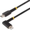 StarTech Cavo USB-C a Lightning Angolato 90° 1m, MFi, Nero (RUSB2CLTMM1MR)