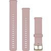 Garmin Cinturino Originale serie Forerunner 255S, 265S, Venu 3S, 2S, vivoactive 4S e vivomove 3S, 18mm, Sgancio rapido, Silicone, Dust Rose & Soft Gold