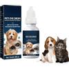 Rakiuty Pet Gocce Oculari per Cani e Gatti,Gocce Oculari per Animali Domestici,Detergente per Gli Occhi per Cani e Gatti,Alleviare Il Prurito agli Occhi,Smacchiatore per Lacrime per Cane,10 ML