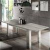 Dmora - Tavolo allungabile Natan, Consolle allungabile fino a 12 posti, Consolle estensibile 100% Made in Italy, cm 160/210x90h75, Cemento