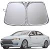 Colrid Parasole Auto Parabrezza Interno 145x80cm - Protezione UV & Isolamento Termico per SUV/Camion, Pieghevole con Klett Riflettente (Titanio Argento, 140 * 70 cm)