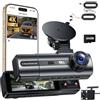 BKXCHA Dashcam 4K 3-Canali, 3,17" Display IPS Dash Cam, Telecamera Auto con WiFi & App, Grandangolo 170°, Sensore G, Visione Notturna, Registrazione in Loop, Monitoraggio Parcheggio,Scheda SD da 64 GB