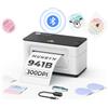 MUNBYN 300DPI Bluetooth Stampante Etichette Spedizione 4x6 per Spedizioni Affrancature Indirizzi uso domestico e piccole imprese, Compatibile con Etsy/Shopify/Amazon/FedEx/UPS, 941BP, Bianco