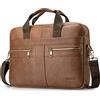 Bagzy Ventiquattrore Borsa Business Uomo 15,6 Pollici, Porta PC Pelle, Valigetta da Lavoro