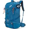 Terra Peak® Zaino da Trekking 40 litri uomo donna blu FLEX 40 GRANDE - Zaino da escursionismo, viaggio sportivo e montagna da esterno ergonomico e impermeabile per Hiking e escursioni, traspirante