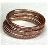 Artisan India Anello di guarigione minimalista martello impilabile in rame massiccio 3 pezz...