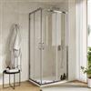 DEGHI Box doccia 70x100 cm doppio scorrevole con vetro trasparente e profilo cromo 190h - Mirea