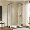 DEGHI Box doccia 80x120 cm doppio scorrevole con vetro trasparente e profilo cromo 190h - Mirea