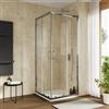 DEGHI Box doccia 90x90 cm doppio scorrevole con vetro trasparente e profilo cromo 190h - Mirea