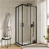 DEGHI Box doccia 70x100 cm doppio scorrevole con vetro trasparente 190h e profilo nero 190h - Mirea