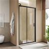 DEGHI Box doccia nicchia 110 cm scorrevole con vetro trasparente e profilo nero 190h - Mirea