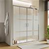 DEGHI Box doccia nicchia 160 cm doppio scorrevole con vetro serigrafato e profilo cromo 190h - Mirea