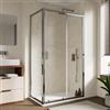 DEGHI Box doccia 65x110 cm scorrevole con vetro trasparente e profilo cromo 190h - Mirea