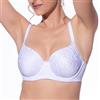 Selene, Reggiseno Contenitivo Donna con Ferretto Anti-Fastidio e Fascia Elasticizzata, Coppe Preformate in Tulle, Collezione Norma, Colore Bianco, Taglia 7C