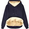 heekpek Felpa Donna con Cappuccio Invernale Felpa Pile Caldo Oversize Pesante Felpe Basic da Donna Fodera in Sherpa Casual Sweatshirt Hoodie