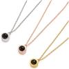 Generic Rotondo Perlina Foto Proiezione Collana argento sterling 925 Personalizzato Collana di foto Ciondolo commemorativo per la sua mamma Giorno di San Valentino fatto a mano