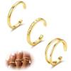 Roheafer 3 Pezzi Anelli Piedi Regolabili Donna 14K Gold Filled, Anelli Fascia CZ Oro Toe Anelli, Gioielli per Piedi da Spiaggia Estivi, Set per Feste e Viaggi
