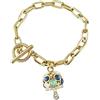 inSCINTILLE Bracciale Placcato a Catena con Campanella Vari Colori