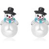 Candyfancy Orecchini di Natale, in argento 925, per bambini, per donne, ragazze, regali di Natale, alberi di Natale