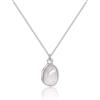 Yifnny Collane di gemme irregolari per le donne, Collana a goccia in acciaio inox oro argento Ciondolo di pietra naturale per le donne Cristallo pietra di luna Gioielli Regali (Argento Bianco)