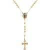 Bling Jewelry Rosario Di Preghiera Crocifisso Croce Cattolica Vergine Madre Maria Collana Di Grani Del Rosario Per Donne Adolescenti In Ottone Placcato In Oro 18K