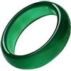 GIGB PBDK Anello in giada verde naturale per donna e uomo, anello portafortuna in giada verde, misura 6-10, 7 UK, Zinco, lega